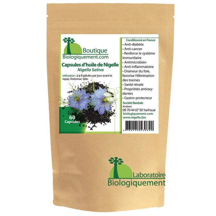 Acheter de l'huile de graines de nigelle bio sur la boutique biologiquement.shop